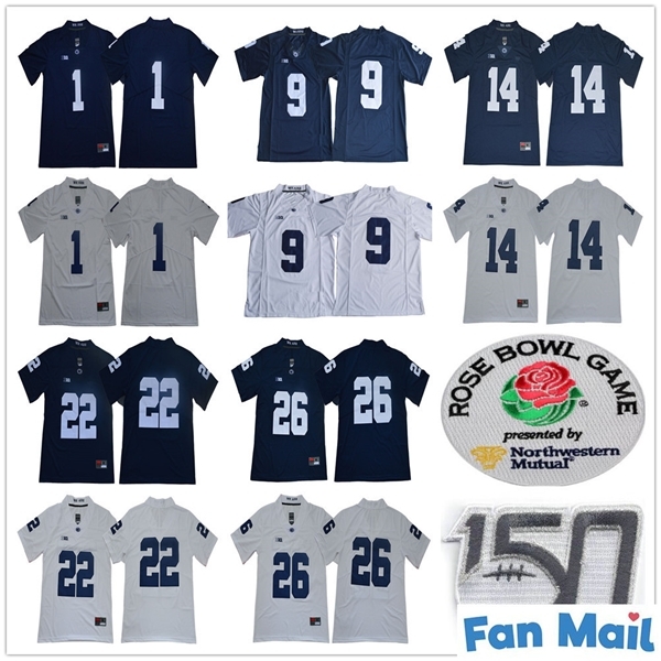 NCAA Penn State Nittany 1 KJ Hamler 14 Sean Clifford 22 John Cappelletti 26 Saquon Barkley 9 Trace McSorley 150th Rose Bowl Patch Jerseys, As picture
NCAA Penn State Nittany 1 KJ Hamler 14 Sean Clifford 22 John Cappelletti 26 Saquon Barkley 9 Trace McSorley 150th Rose Bowl Patch Jerseys, As picture