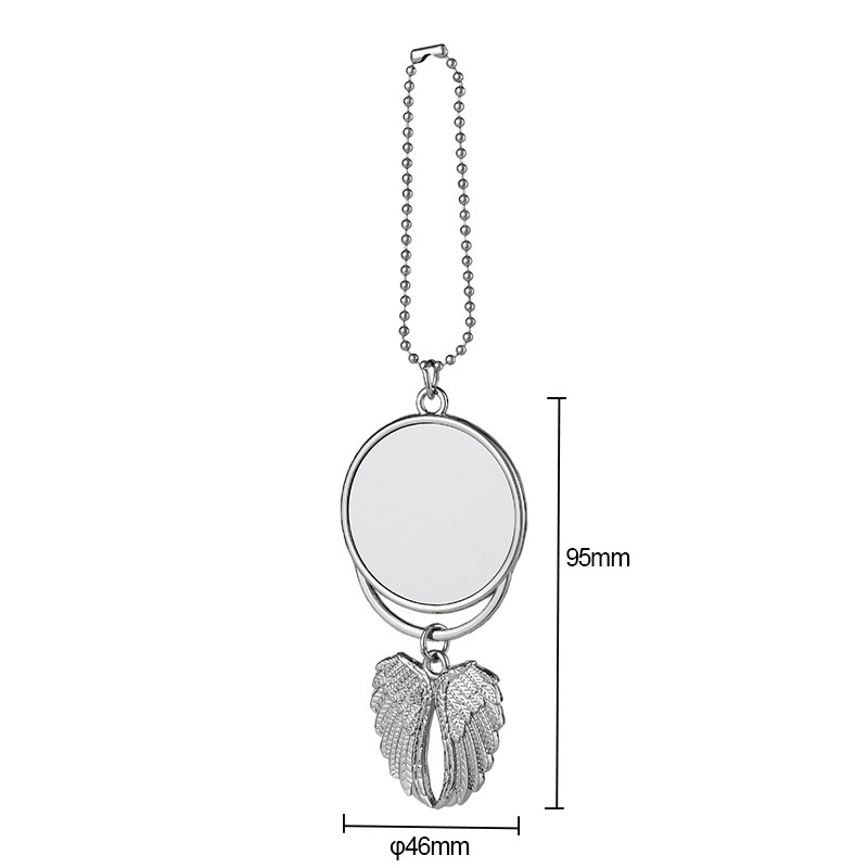 sublimation car ornament decorations angel wings shape blank hot transfer printing consumables supplies new style wholesales GGA4300 Free shipping