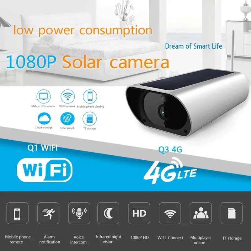 4G 1080P Solar Wireless Intelligent Security Surveillance Camera Support Multiband Ip Camera - 4G Southeast Asia and South America module