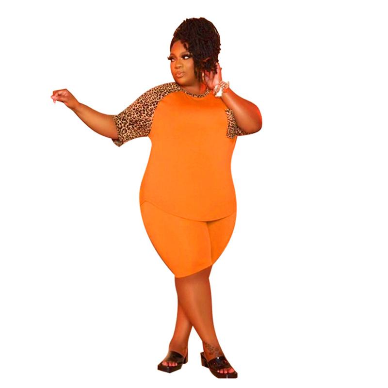 Plus Size Tracksuits Tracksuit Women Two Piece Set Leopard Splice Short Sleeve O-Neck Top And Pants Matching Sets Summer Casual Clothes, Black
Plus Size Tracksuits Tracksuit Women Two Piece Set Leopard Splice Short Sleeve O-Neck Top And Pants Matching Sets Summer Casual Clothes, Black