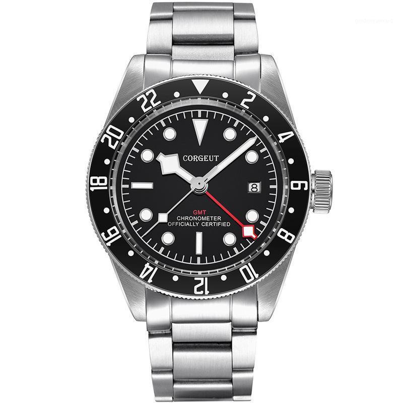 Wristwatches Men's Sapphire Watch GMT 41MM Luxury Top Brand Mechanical Automatic Military Sports Calendar Clock 316L Steel Band, Steel white ring 2
Wristwatches Men's Sapphire Watch GMT 41MM Luxury Top Brand Mechanical Automatic Military Sports Calendar Clock 316L Steel Band, Steel white ring 2