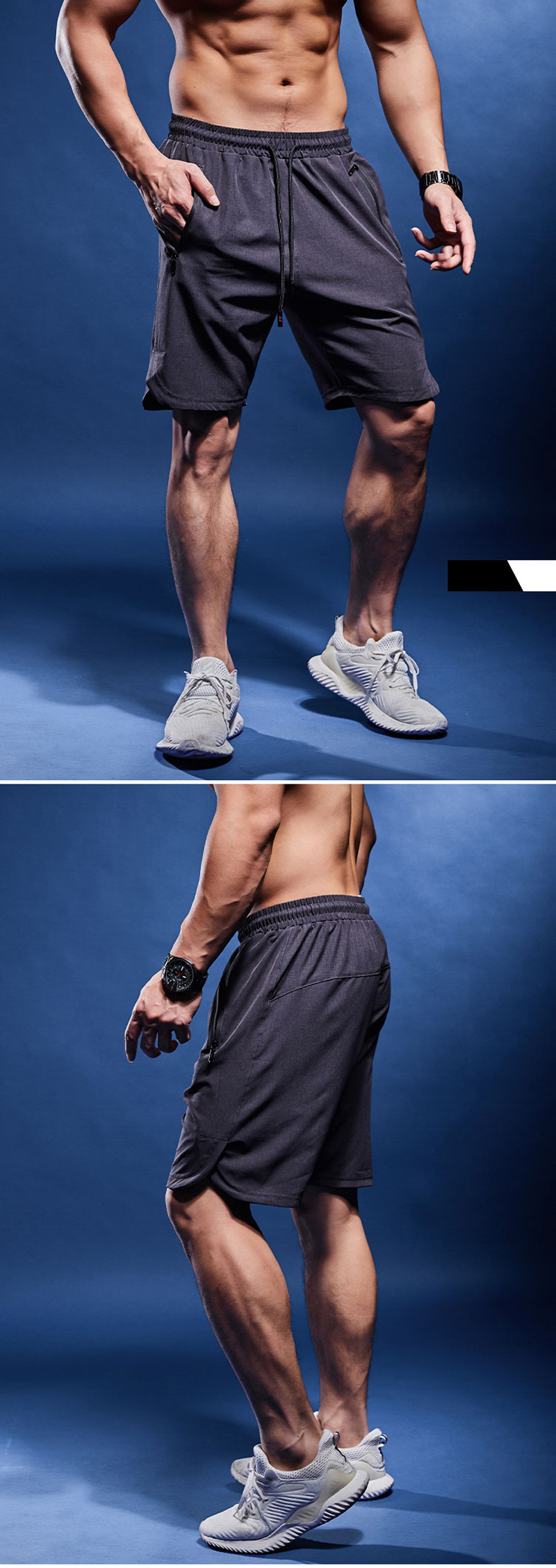 Mens Running Shorts Gym Wear Fitness Workout Shorts Men Sport Short Pants Tennis Basketball Soccer Training 2