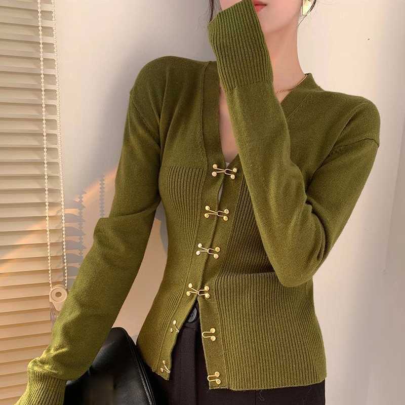 Spring V Neck Long Sleeve Tops Pull Femme Slim Waist Office Lady Solid Women Clothing Elegant Fashion Korean Woman Sweaters 210525