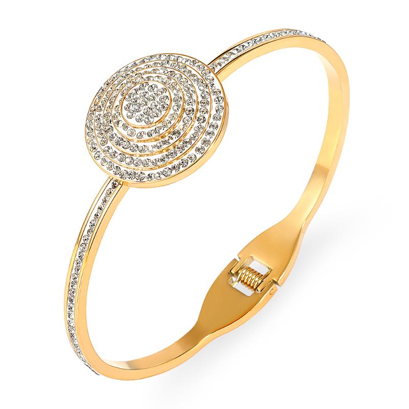Bangle FYSARA 2021 Stainless Steel Beads Bracelets & Bangles Couple Roman Numerals Crystal Cuff Female Jewelry For Women
Bangle FYSARA 2021 Stainless Steel Beads Bracelets & Bangles Couple Roman Numerals Crystal Cuff Female Jewelry For Women