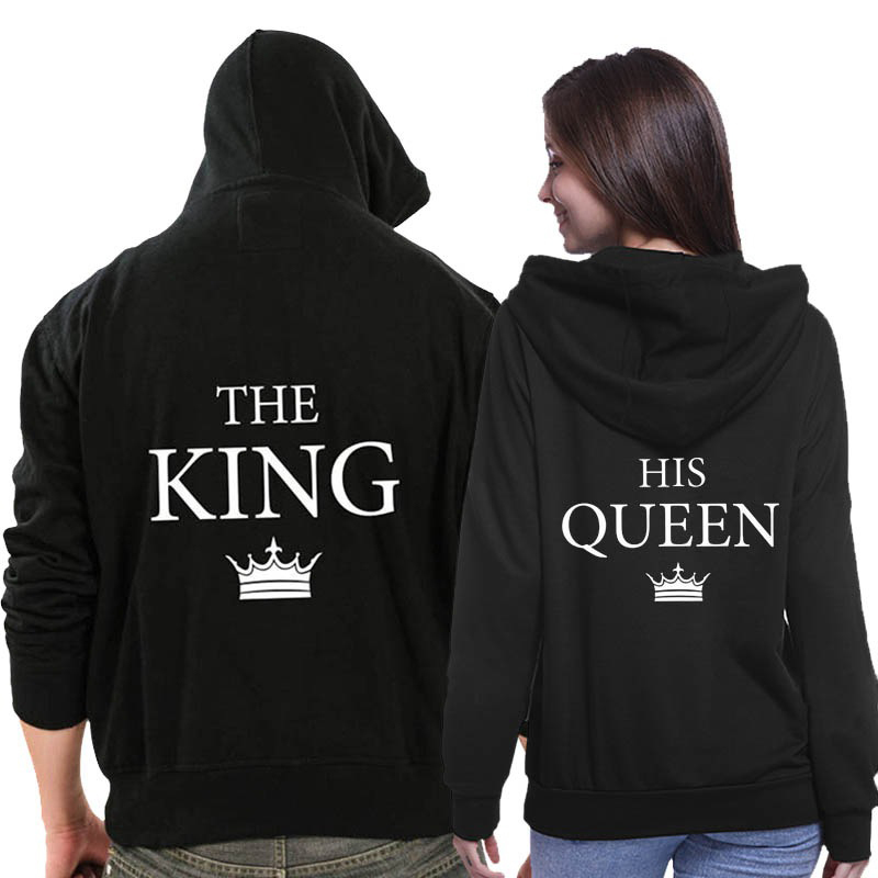 Aesthetic Hoodie King and Queen Pull Harajuku Women Alibaba Online Shopping Sweatshirt Aesthetic Women's Clothing 201203