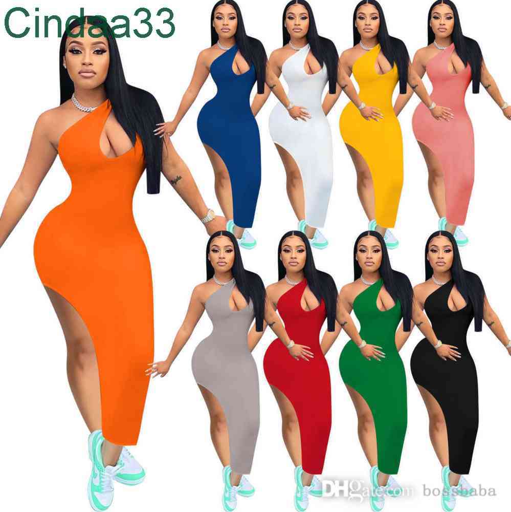 Women Dress Designer Slim Sexy Dresses Solid Color One Shoulder Slit White Dress Irregular Nightclub Clothing For Summer, Gray
Women Dress Designer Slim Sexy Dresses Solid Color One Shoulder Slit White Dress Irregular Nightclub Clothing For Summer, Gray