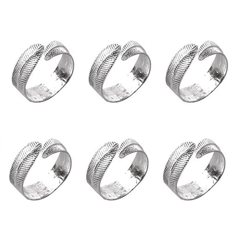 Napkin Rings 6Pcs Alloy Leaf Modern Meal Buckle Cloth Ring El Model Room Restaurant Creative Tableware
Napkin Rings 6Pcs Alloy Leaf Modern Meal Buckle Cloth Ring El Model Room Restaurant Creative Tableware