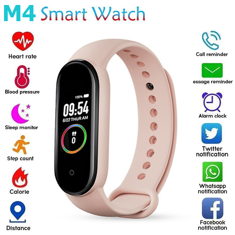 M4 Smart Bracelet Wristbands Bluetooth Call Fitness Tracker Real Heart Rate Blood Pressure Monitor Screen IP67 Waterproof Sport Watches vs M6 M5
M4 Smart Bracelet Wristbands Bluetooth Call Fitness Tracker Real Heart Rate Blood Pressure Monitor Screen IP67 Waterproof Sport Watches vs M6 M5