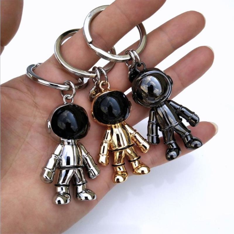 Keychains SzBlaZe Astronaut Keychain Space Robot Keyring Lovers Creative Gifts Child Friend Birthday Souvenir Accessories