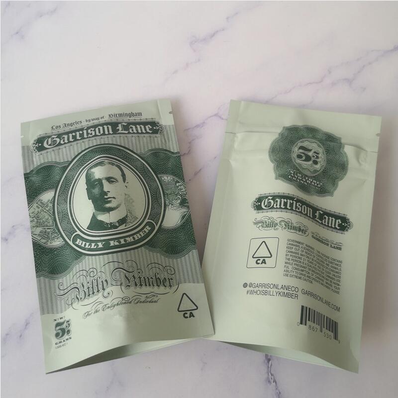 New 3.5 grams Garrison Lane Smell Proof Bags Flavors Billy Kimber Child Proof Stand Up Pouch Dry Herb Flowers Packaging
New 3.5 grams Garrison Lane Smell Proof Bags Flavors Billy Kimber Child Proof Stand Up Pouch Dry Herb Flowers Packaging