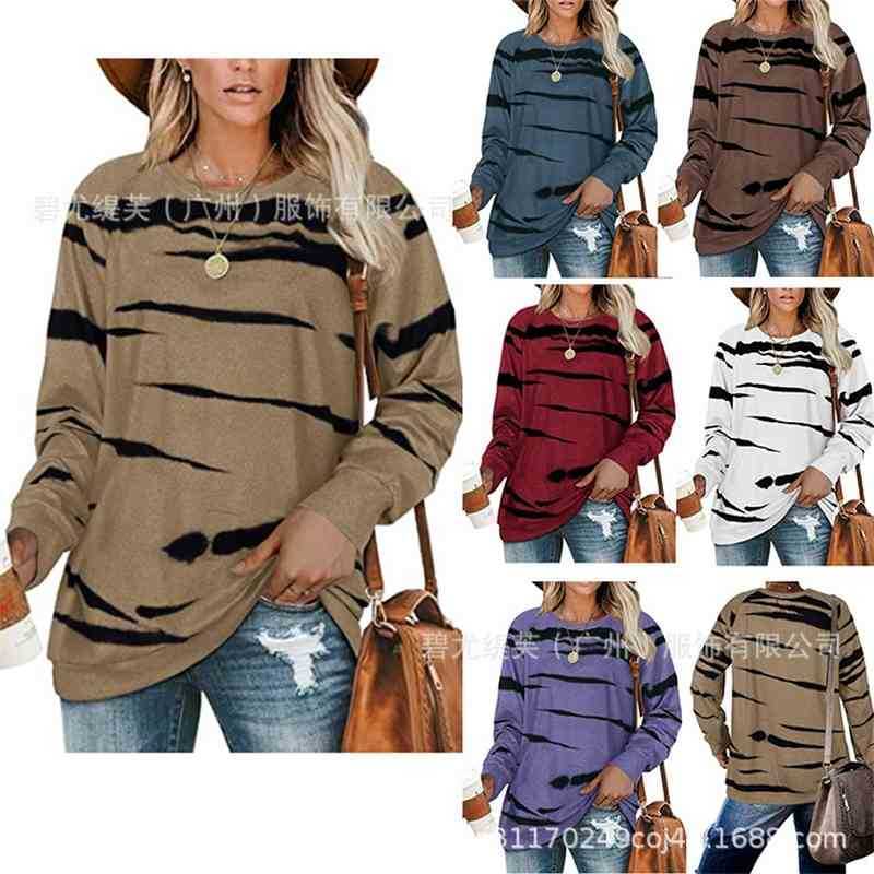 Autumn and winter 2021 women' tie dye printed Pullover long sleeve round neck loose sweater, White
Autumn and winter 2021 women' tie dye printed Pullover long sleeve round neck loose sweater, White
