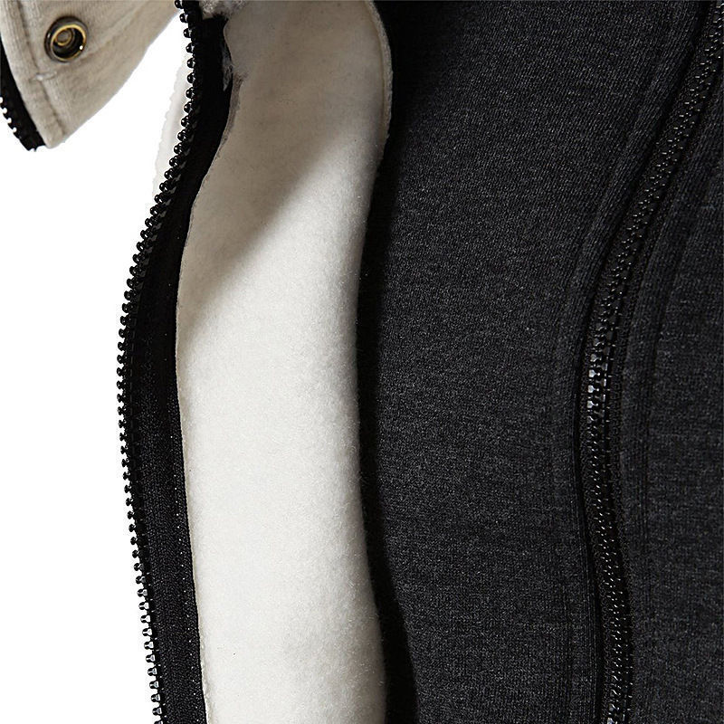 Men's Hoodies Sweatshirts Zipper Spring Autumn Fleece Hooded Men Sportswear Scarf Collar Slim Fit Top Male Fashion Hoody Man 220915Z