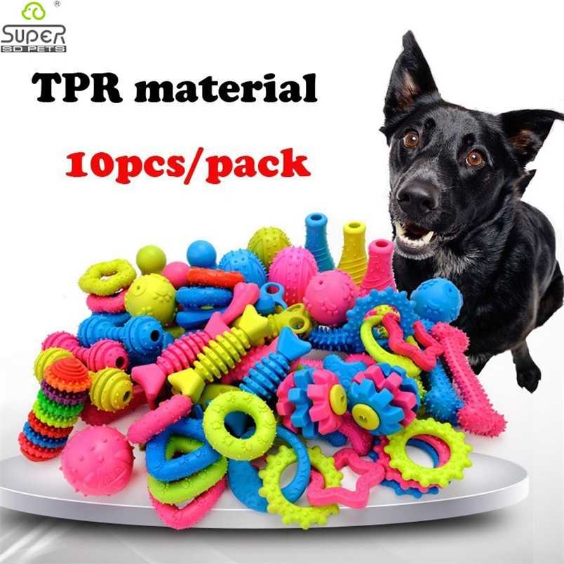 10PCS Randomly Puppy Pet Toys For Small Dogs Rubber Resistance To Bite Dog Toy Teeth Cleaning Chew Training Supplies 211111
10PCS Randomly Puppy Pet Toys For Small Dogs Rubber Resistance To Bite Dog Toy Teeth Cleaning Chew Training Supplies 211111