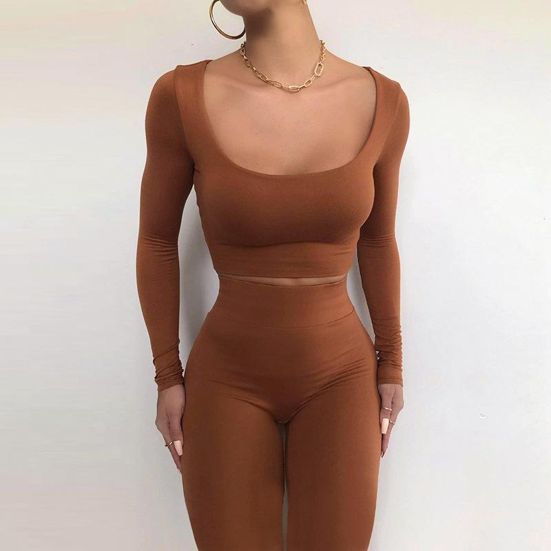 Women's Tracksuits 2022 Tracksuit Two-piece Yoga Clothes Set Solid Color Long Sleeve Cropped Tops And High Waist Leggings Casual, Gray
Women's Tracksuits 2022 Tracksuit Two-piece Yoga Clothes Set Solid Color Long Sleeve Cropped Tops And High Waist Leggings Casual, Gray
