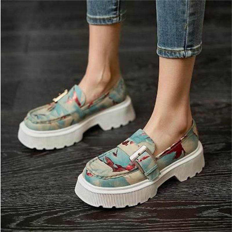 Sandals 2021 Spring Thick-soled Single Shoes Color Matching Loafers Small Leather Increase Women's High Heels, Blue
Sandals 2021 Spring Thick-soled Single Shoes Color Matching Loafers Small Leather Increase Women's High Heels, Blue