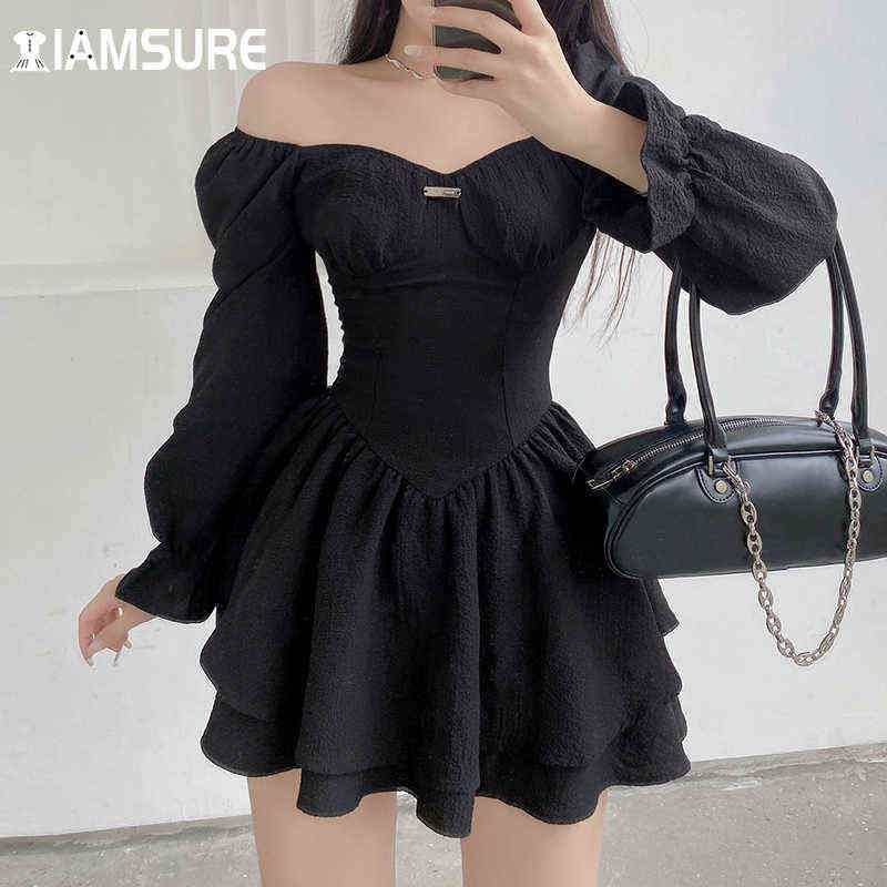 IAMSURE Autumn Spring A-Line Dress Sexy Slim Solid Square Collar Puff Sleeve Mini Dresses For Women 2021 Eleggant Fashion Ladies G1223, Black
IAMSURE Autumn Spring A-Line Dress Sexy Slim Solid Square Collar Puff Sleeve Mini Dresses For Women 2021 Eleggant Fashion Ladies G1223, Black