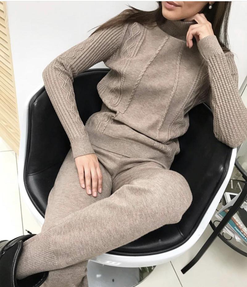 Two Piece Dress Mooirue Winter Women Sweater Suits Knitted Tracksuit Turtleneck Pullovers Long Pants Vintage Warm Streetwear Customs Sets, Khaki
Two Piece Dress Mooirue Winter Women Sweater Suits Knitted Tracksuit Turtleneck Pullovers Long Pants Vintage Warm Streetwear Customs Sets, Khaki