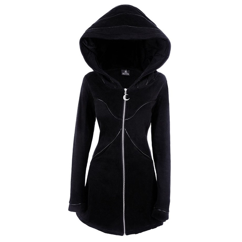 New Gothic Women Hoodie Casual Long Sleeve Hooded zip-up Sweatshirts Hooded Female Jumper Fashion Women Tracksuits Hoodie 201109