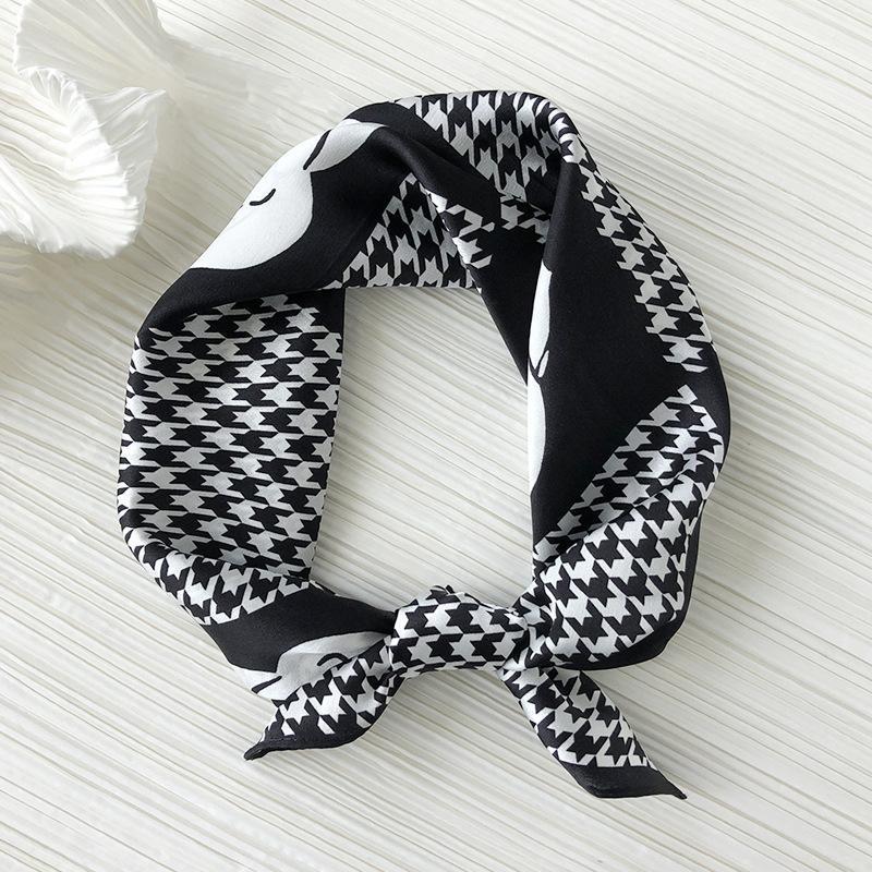 Scarves Luxury 100% Silk Scarf Women Fashion Houndstooth Camellia Flower Kerchief Bandana Neck Hair Headscarf Turban 53*53cm, Blue;gray
Scarves Luxury 100% Silk Scarf Women Fashion Houndstooth Camellia Flower Kerchief Bandana Neck Hair Headscarf Turban 53*53cm, Blue;gray