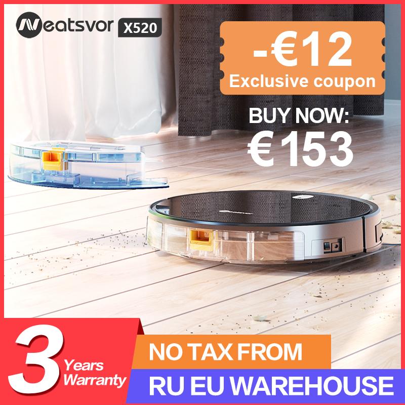 Vacuum Cleaners NEATSVOR X520 Robot Cleaner 6000pa 5200 MAh Regular Automatic Charging For Sweeping And Mopping Smart Home
Vacuum Cleaners NEATSVOR X520 Robot Cleaner 6000pa 5200 MAh Regular Automatic Charging For Sweeping And Mopping Smart Home