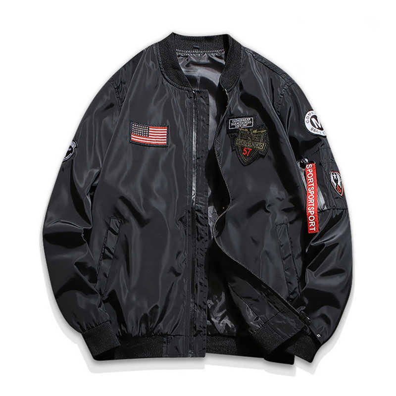 2021 Brand Mens Bomber Jacket Thin Men Embroidery Baseball Jackets Coat Solid Color Casual Jacket Overcoat Male Hip Hop Clothing X0621