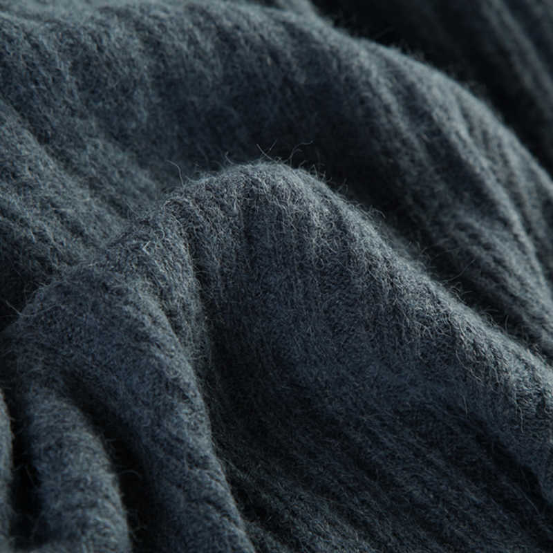 WYWM Mid-length Knitted Fashion Sweater Women Autumn Loose Basic Vertical Stripes Pullovers Ladies Korean Bottoming Jumper 211011Z