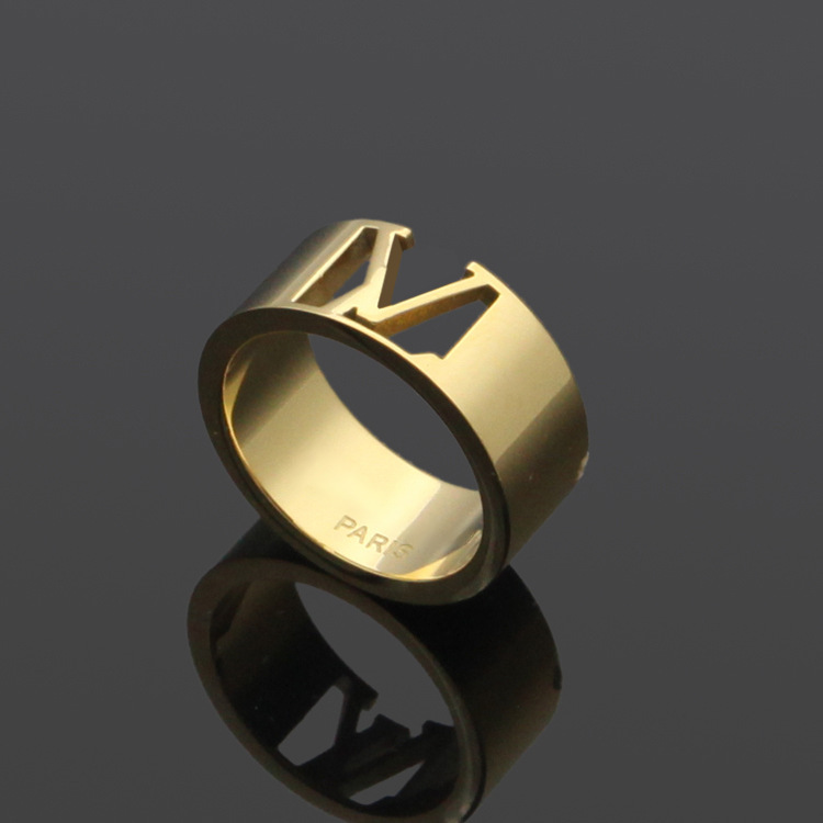 Fashion Jewelry letter band rings bague for Man lady women Party lovers gift engagement jewelrys