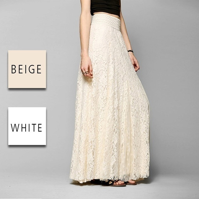 Fashion White Silver High Waist Party Wear Maxi Female Pleated Skirts Style Womens Ladies Long Summer Skirt 210306