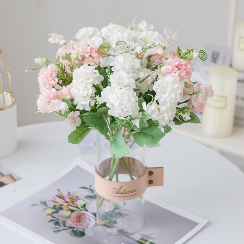 Silk Hydrangeas Artificial Flowers High Quality Wedding Decorative Carnation Bouquet Fake Plants Party Vase for Home Decoration, Blue
Silk Hydrangeas Artificial Flowers High Quality Wedding Decorative Carnation Bouquet Fake Plants Party Vase for Home Decoration, Blue