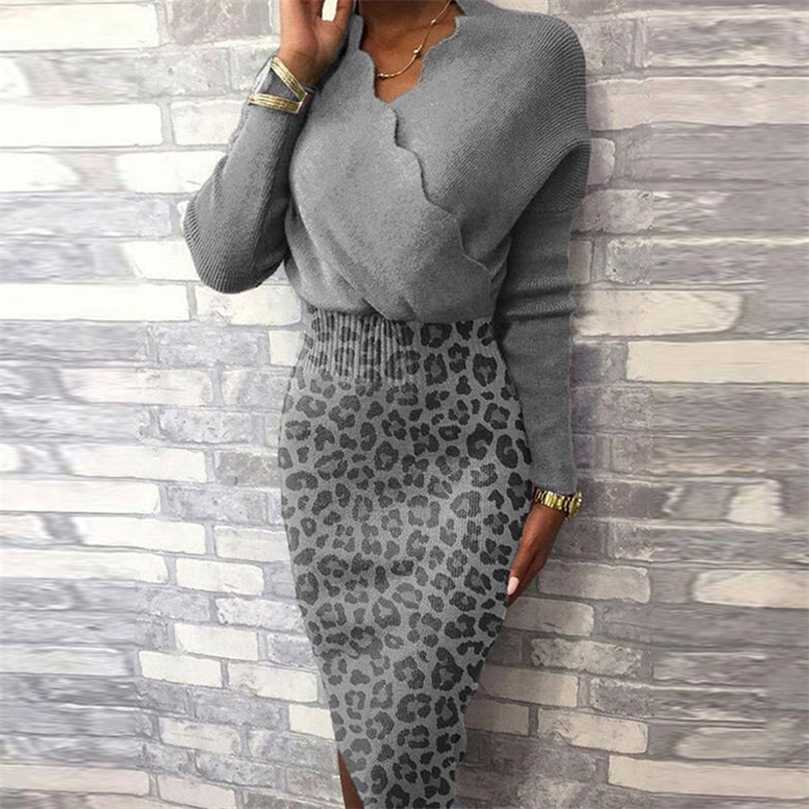 Women Autumn Winter Long Sleeve Slim Fit Knee Dress Elegant Office Lady Bodycon Knitted Dress Sexy Wave V-Neck Solid Party Dress 211023, Leopard pink
Women Autumn Winter Long Sleeve Slim Fit Knee Dress Elegant Office Lady Bodycon Knitted Dress Sexy Wave V-Neck Solid Party Dress 211023, Leopard pink