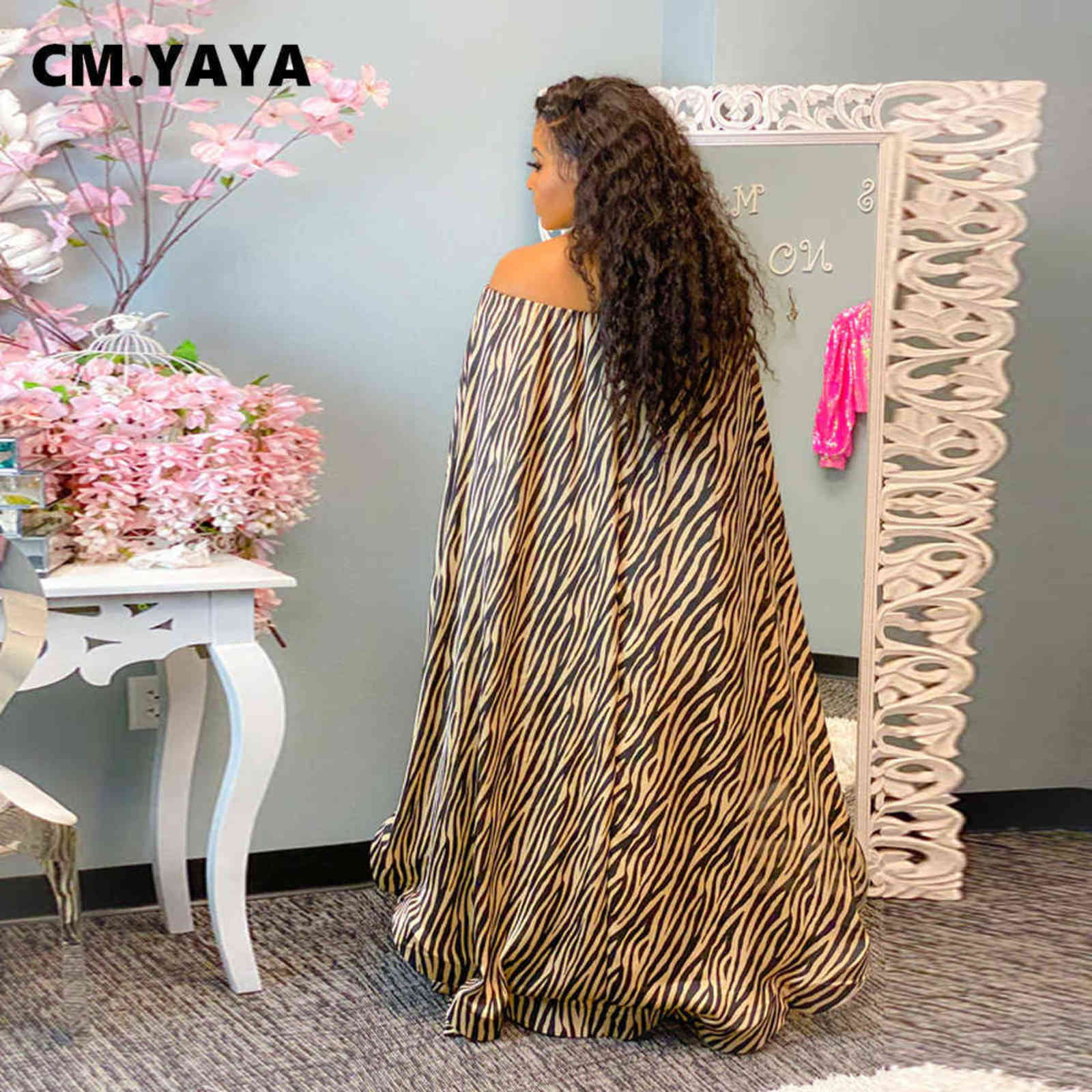 CM.YAYA Activewear Zebra Sweatsuit Women's Set Irregular Cape Cloak and Pants Suit Street Tracksuit Two Piece Fitness Outfit 211105