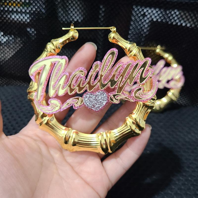 Hoop & Huggie 1pc Customized Hoops Earrings Big Large Huge Round Luxury Rose Gold Bamboo Ear Ring For Women Fashion Gifts To Girlfriend
Hoop & Huggie 1pc Customized Hoops Earrings Big Large Huge Round Luxury Rose Gold Bamboo Ear Ring For Women Fashion Gifts To Girlfriend