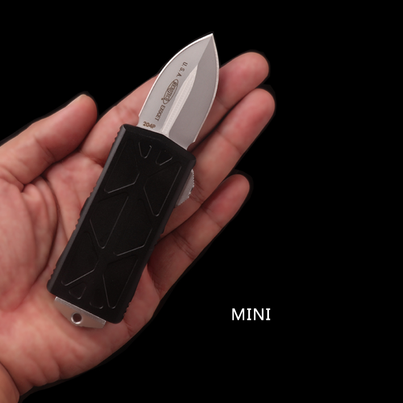 MT 157-10 Exocet OT Money Clip AUTO Knife 1.9" Stonewashed Double Edge Blade Black Aluminum Handles MIcro automatic pocket knife hunting
MT 157-10 Exocet OT Money Clip AUTO Knife 1.9" Stonewashed Double Edge Blade Black Aluminum Handles MIcro automatic pocket knife hunting