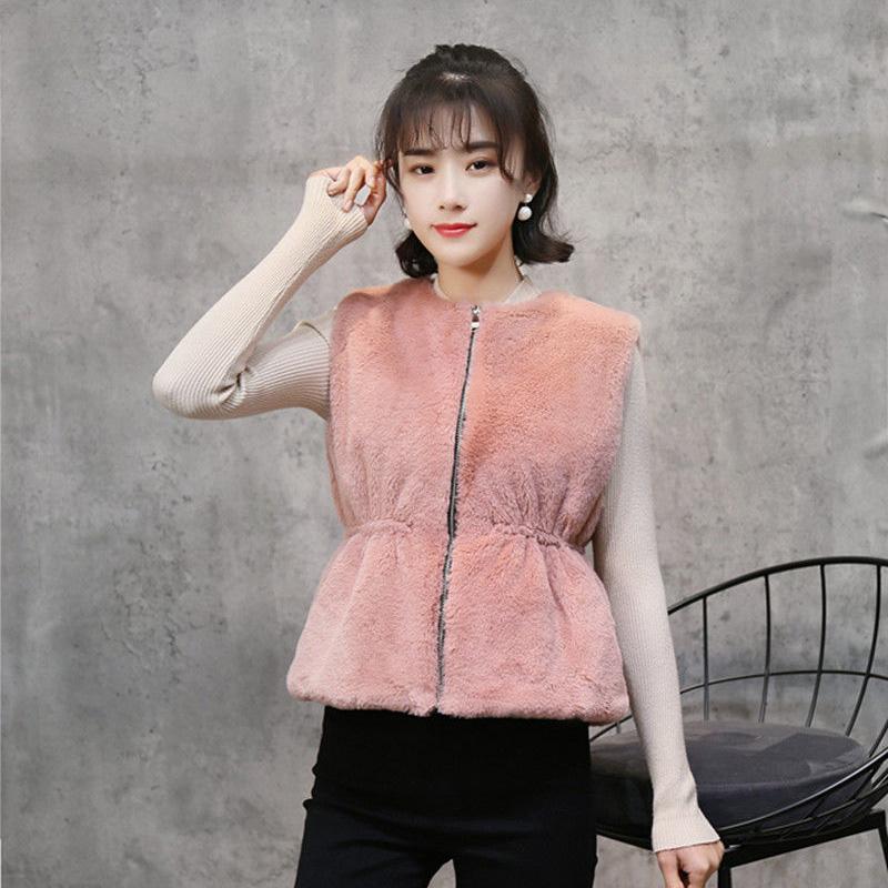 Women's Fur & Faux Korean Fashion Short Vest Women Vintage Casual Sleeveless Waistcoat Elastic Waist Slim Gilets Female Outerwear, Black
Women's Fur & Faux Korean Fashion Short Vest Women Vintage Casual Sleeveless Waistcoat Elastic Waist Slim Gilets Female Outerwear, Black