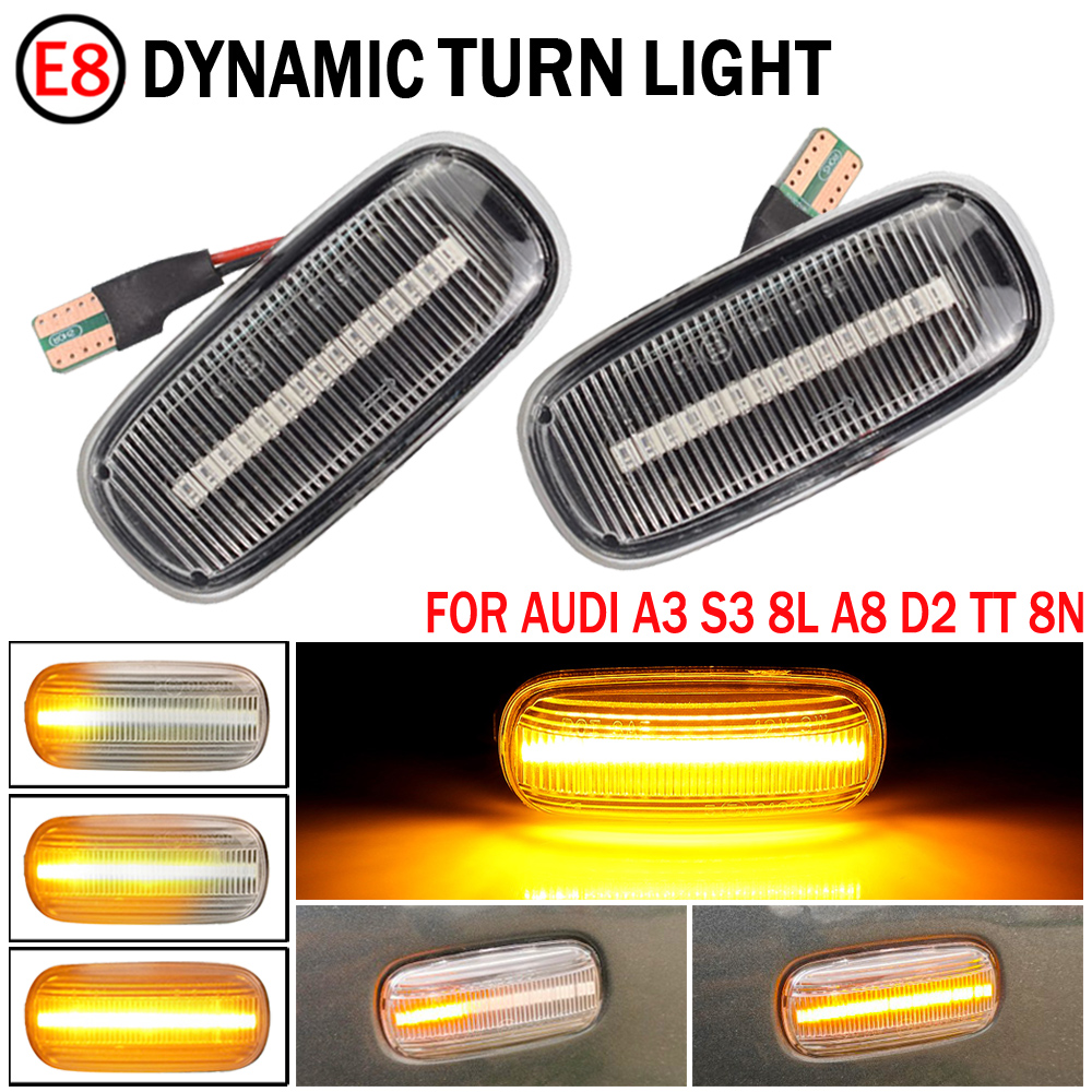 2X LED Dynamic Side Marker Turn Signal Light Indicator For Audi A3 S3 8L 2000-2003 A8 D2 1999-2002 TT 8N 2000-2006
2X LED Dynamic Side Marker Turn Signal Light Indicator For Audi A3 S3 8L 2000-2003 A8 D2 1999-2002 TT 8N 2000-2006