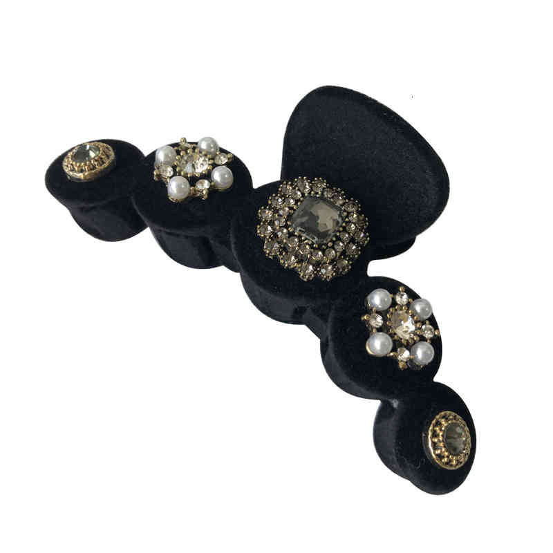 Hair Accessories Jewelry Velvet Grip Clip High Sense French Court Style Baroque Pearl Shark Small Fragrance