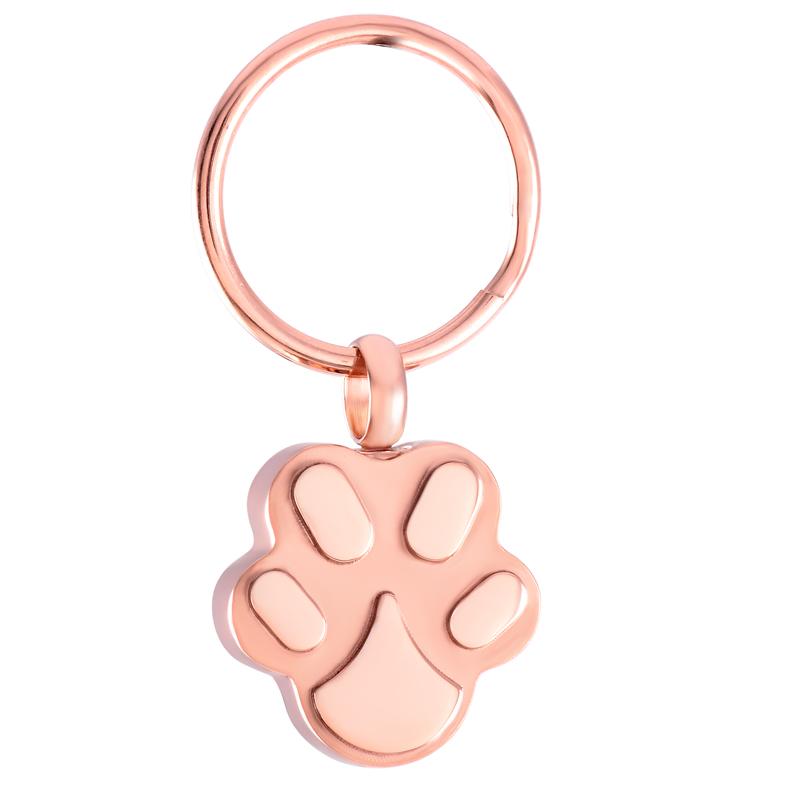 Keychains CMK2021 Rose Gold Plating Pet Prints Cremation Urn Key Chain Keepsake Ashes Memorial Jewelry With Round Keyring
Keychains CMK2021 Rose Gold Plating Pet Prints Cremation Urn Key Chain Keepsake Ashes Memorial Jewelry With Round Keyring