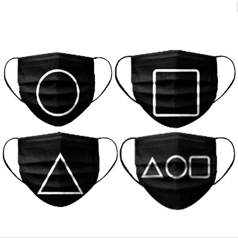 1000pcs Breathable Face Mask The New Printed Adult Children Black Disposable