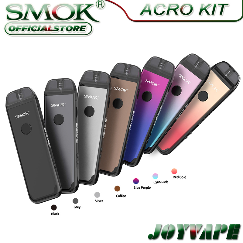 SMOK ACRO Pod System Kit 1000mAh 25W with Acro Meshed 0.8ohm Pod Cartridge 2ml Airflow Adjustable Air-draw & Button-Activated Pod Vape Kit, Message for colors
SMOK ACRO Pod System Kit 1000mAh 25W with Acro Meshed 0.8ohm Pod Cartridge 2ml Airflow Adjustable Air-draw & Button-Activated Pod Vape Kit, Message for colors