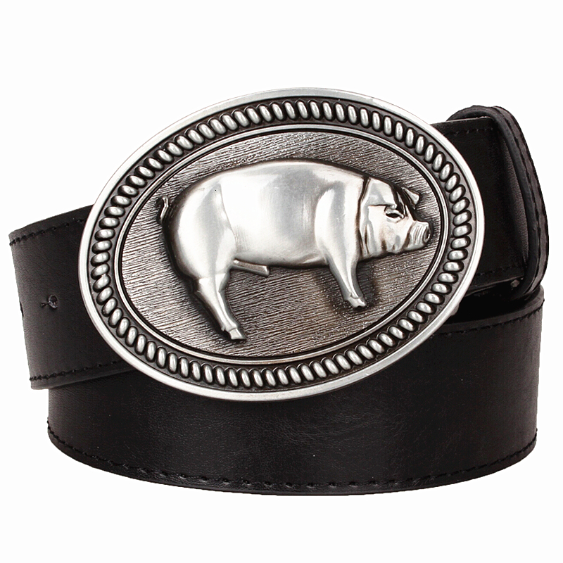 2021 New Personality Men's Metal Buckle Pig Totem Belts Swine Pattern Style Trend Women Belt for Men Gift Eb5r, Black
2021 New Personality Men's Metal Buckle Pig Totem Belts Swine Pattern Style Trend Women Belt for Men Gift Eb5r, Black