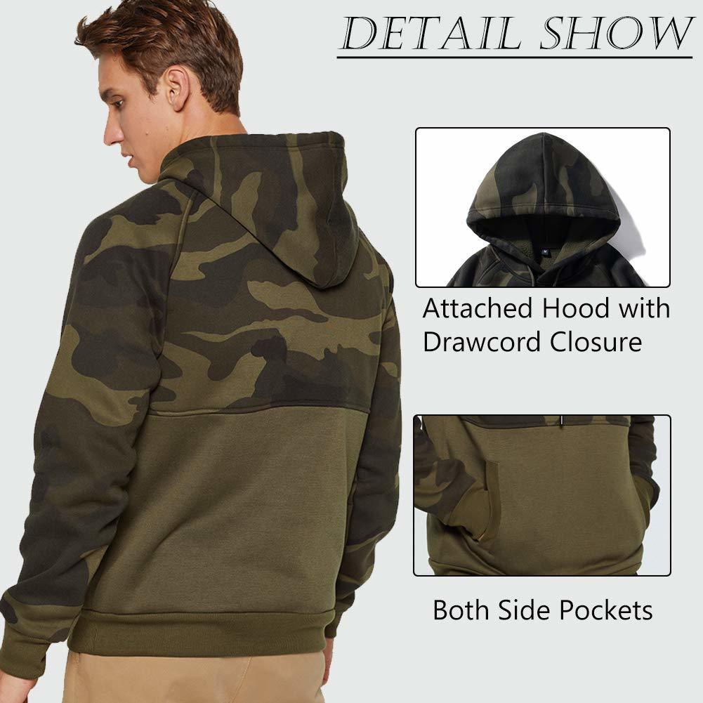 Fashion Fleece Hoodies Men Army Camo Hooded Sweatshrits Kanga Pocket Hoody Outwear Male Sportswear Super Mens Camouflage Hoodie 201020