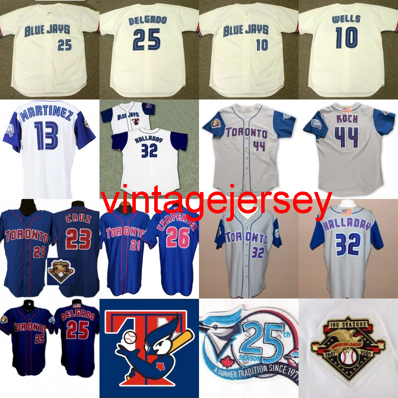 2001 25th Anniversary Patch 10 Vernon Wells 23 Jose Cruz 25 Carlos Delgado 26 Chris Carpenter 32 Roy Halladay Baseball Jerseys, 24 white
2001 25th Anniversary Patch 10 Vernon Wells 23 Jose Cruz 25 Carlos Delgado 26 Chris Carpenter 32 Roy Halladay Baseball Jerseys, 24 white