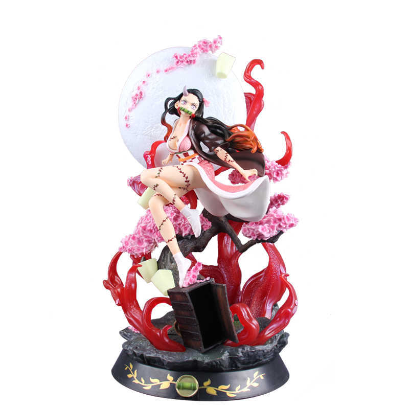

31cm Anime Demon Slayer Kimetsu no Yaiba Kamado Nezuko PVC Action Figure Toy GK My Girl Statue Adult Collectible Model Doll Gift Q0621, No retail box