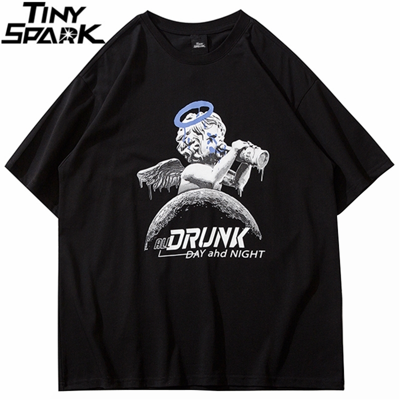Hip Hop Oversize T-shirt Men Streetwear Harajuku Angel Boy Drunk Print Short Sleeve Cotton Loose Tops Tees Black 210707, A23219 white
Hip Hop Oversize T-shirt Men Streetwear Harajuku Angel Boy Drunk Print Short Sleeve Cotton Loose Tops Tees Black 210707, A23219 white