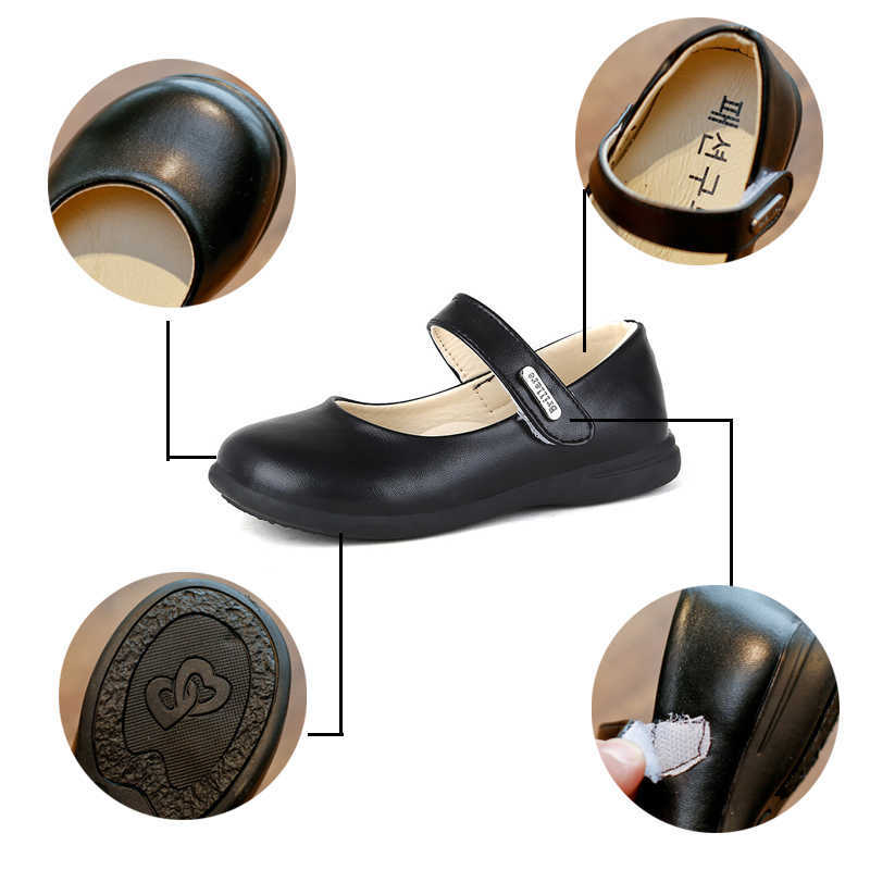 Kids Leather Shoes Toddler Girls Flats Fashion Princess Mary Jane Shoes Soft Party Wedding Formal School Shoes For Girls Baby X0703
