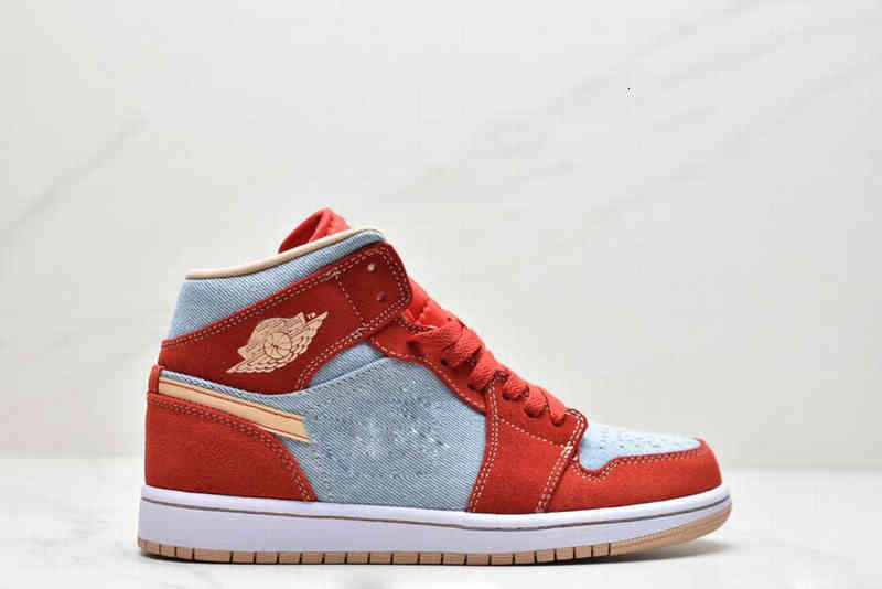 (With Box)2021 1 Mid Denim Basketball Shoes Men Red Blue Orange 1s Sneaker, Multi
(With Box)2021 1 Mid Denim Basketball Shoes Men Red Blue Orange 1s Sneaker, Multi