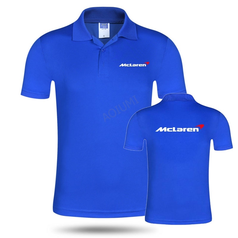 Men woman summer Business Casual Mclaren polo shirt Short Sleeve breathable solid colour polo shirt 210308