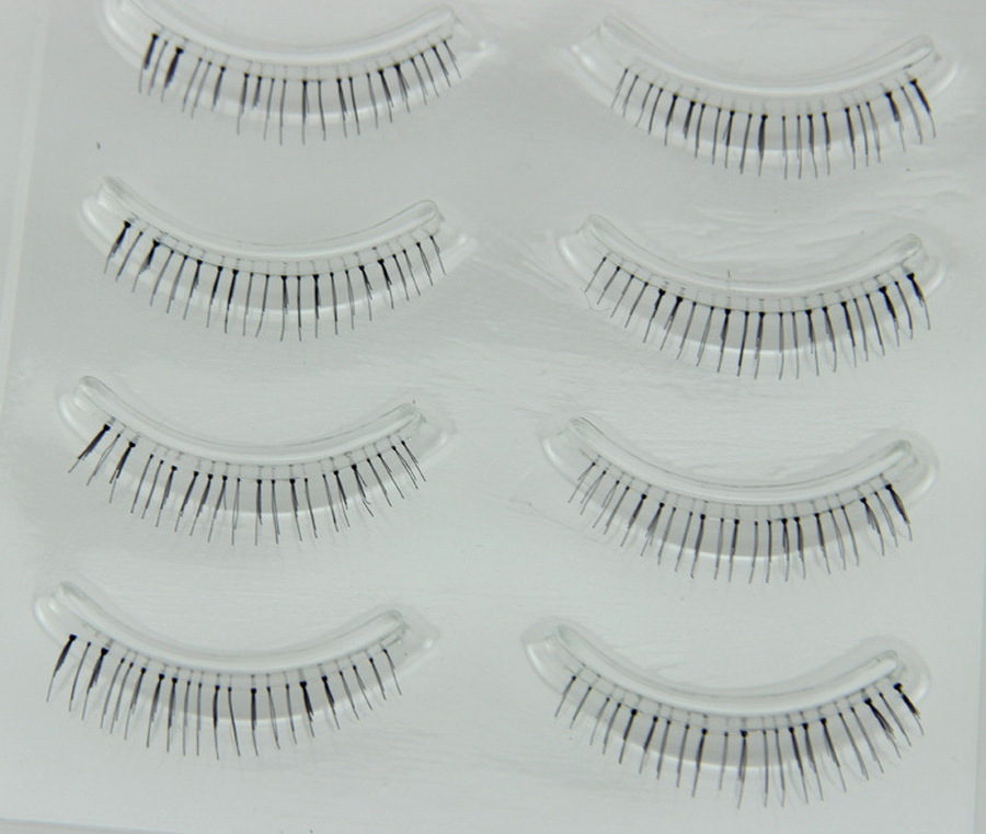 50set 4Pair/set Makeup Handmade Natural Under Lashes False Eyelashes Lower Bottom Eye Lashes Fashion