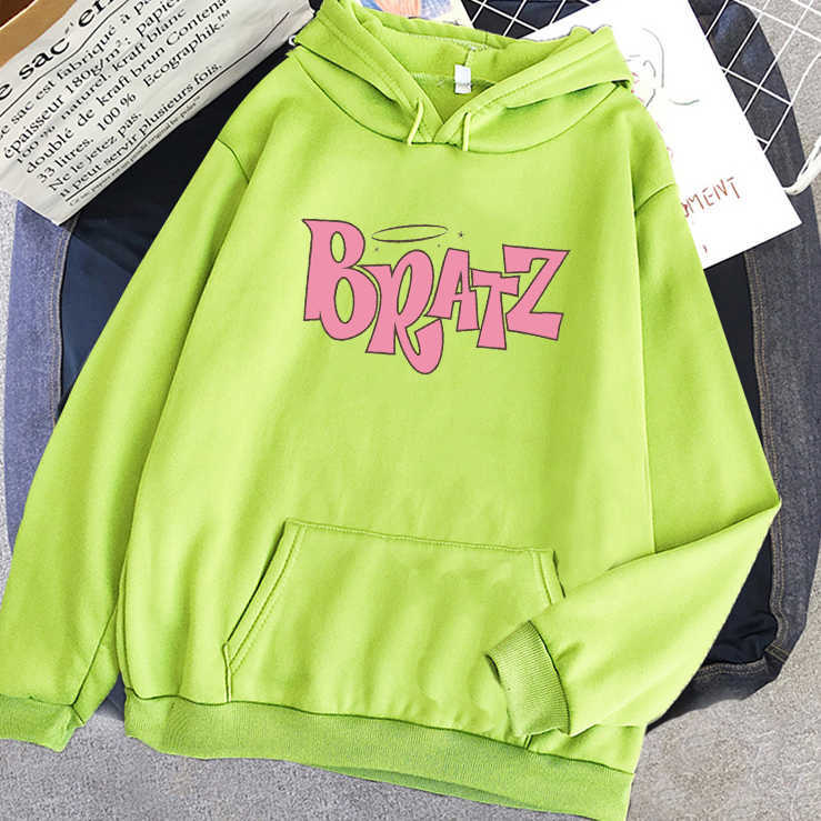 Bratz Letter print hoodie Autumn winter Sweatshirt unisex men and Women's Casual student Fashion Hooded Sweatshirt Long Sleeve 210816