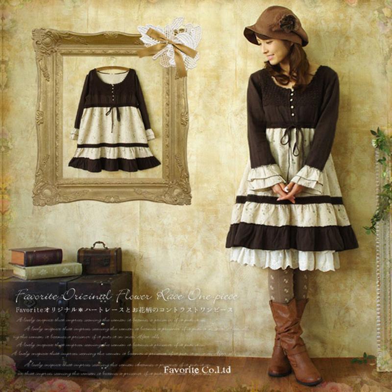 Casual Dresses Autumn Lolita Floral Knitted Dress Women Mori Girl Lace Ruffle Long Sleeve Embroidery Patchwork Vintage Retro C051, Color 2
Casual Dresses Autumn Lolita Floral Knitted Dress Women Mori Girl Lace Ruffle Long Sleeve Embroidery Patchwork Vintage Retro C051, Color 2
